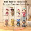 Clear Acrylic Display for Figures Case Acrylic Storage Clear Box Cabinet Showcase for Collectibles Figures Doll Lego Collectibles Action Figures Pop Mart Block Toy Minifigures Stand with Door Dust