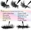 Mink Lashes 25mm Lashes Fluffy Yasnai Eyelashes Real Mink Lashes 5 Pairs Pack 9D Dramatic Long 25 mml Mink EyeLashes Wholesale