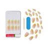 KISS Salon Acrylic French, Press-On Nails, Nail glue included, Hype', Light Neon Yellow, Medium Size, Almond Shape, Includes 28 Nails, 2G Glue, 1 Manicure Stick, 1 Mini File