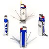 LighterBro Pro Lighter Sleeve - Multi-tool - 420 Stainless Steel - Easily Fits Your Favorite Lighters - Includes Mini Pocket Knife, Ruler, Scissors, Screwdriver, Poker, Key Ring & More (Silver)