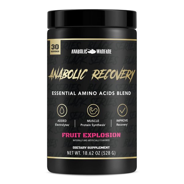 Anabolic Warfare Anabolic Recovery Essential Amino Acid Blend - Post-Workout Recovery & Premium Hydration to Build Muscle (Fruit Explosion, 30 Servings)