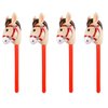 TOSAMZOO 4 Pieces Inflatable Stick Horse Inflatable Stick Horse Balloon Funny Stick Horse Toy for Kids Inflatable Stick Horse Birthday Gift Cowboy Party Supplies (37 Inch Brown)
