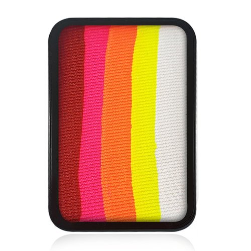 Kraze FX Face Paint Palette Refill - Burning Heart (10 gm), Professional 1-Stroke Split Cake, Hypoallergenic, Non-Toxic, Water Activated Halloween Face & Body Painting Makeup Supplies for Kids