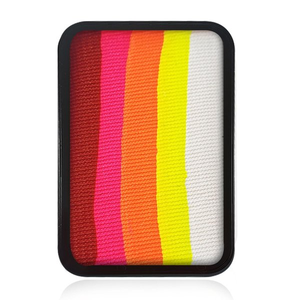 Kraze FX Face Paint Palette Refill - Burning Heart (10 gm), Professional 1-Stroke Split Cake, Hypoallergenic, Non-Toxic, Water Activated Halloween Face & Body Painting Makeup Supplies for Kids