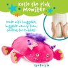 MEMORY MATES Cuddly Memory Foam Pillow Plush with Belly Pocket, Kids Pillow for Hugging Sleeping & Storing Diary, 15” Stuffed Animal & Journal Set - Katie The Pink Monster