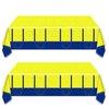 JU XIN 2Pcs Party Tablecloth for Big Eyes Minionss |70.8 x 42.5 Inch| Yellow Cartoon Eyes Birthday Party Supplies