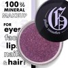 Giselle Cosmetics Purple Power Loose Mineral Eyeshadow - Organic, Talc-Free, Iridescent, Metallic, Shimmer & Glitter Eye Shadow Palette Makeup - Light, Bright, and Chromatic Purple Eye Shadow