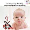 Genius Baby Toys Panda Soft Sensory Toy with Teething Ring for Baby, Attaches to Stroller, 8"