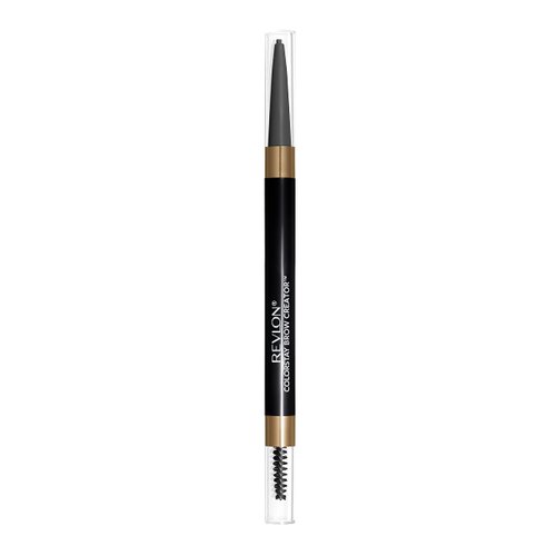 Revlon Eyebrow Pencil & Powder, ColorStay Brow Creator 2-in-1 Eye Makeup with Spoolie, Longwearing with Precision Tip, 615 Soft Black, 0.23 Oz