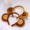 2PCS Cute Monkey Ear Headband Brown Cartoon Hair Accessories Photography Festival Funny Props Hair Clip Animal Ear Hair Band