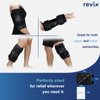 REVIX Ice Wraps for Knee Pain Relief Reusable, Knee Ice Pack with Cold Compress Therapy for Knee Replacement Surgery, Injuries, Swelling, Bruises and Arthritis, Black