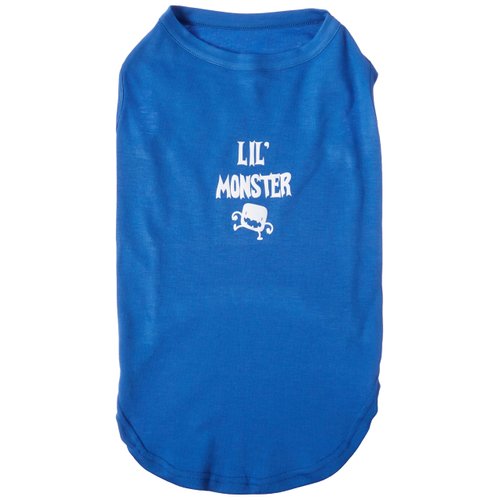 Halloween Pet Dog & Cat Shirt Screen Printed, Lil Monster Blue 3XL (25-35 lbs.)