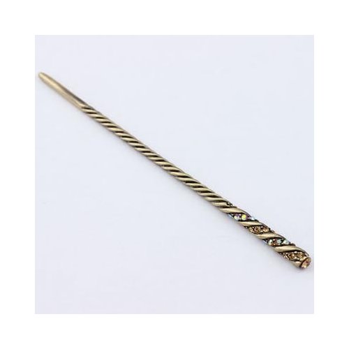 Rhinestone Crystal Antique Hair Stick Hairpin chopsticks hair Accessory Wedding Hair Jewelry 1Pie...