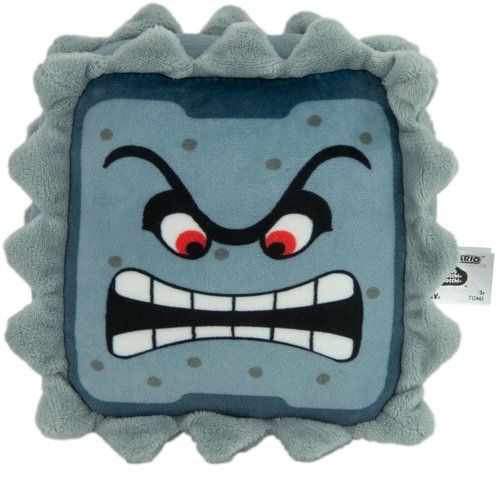 Club Mocchi Mocchi- Super Mario Plush - Thwomp Plushie - Squishy Mario Toys - Plush Collectible Mario Figures - Soft Plush Toys and Mario Room Decor - 6 inch