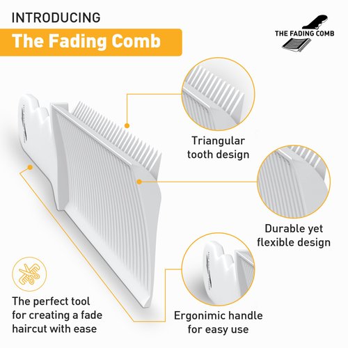 The Fading Comb - Original Fade Comb - The Easiest Way To Fade Hair, Barber Haircut Tool for At Home, Salon, or Professional Use.