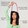 SILKE Heatless Curler | 100% Luxurious Silk Hair Curler | The Sleep Curling Rod that Provides Big Bounce with No Effort | No Heat Headband making Curls Easy & Effortless (Pink)