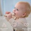Moonkie Teething Toy, Safe & Easy to Hold BPA Free Silicone Baby Soothing Teethers, Prevent Finger Sucking Teether Toys Best for Babies 0-6 6-12 Months (Sheep Muted)