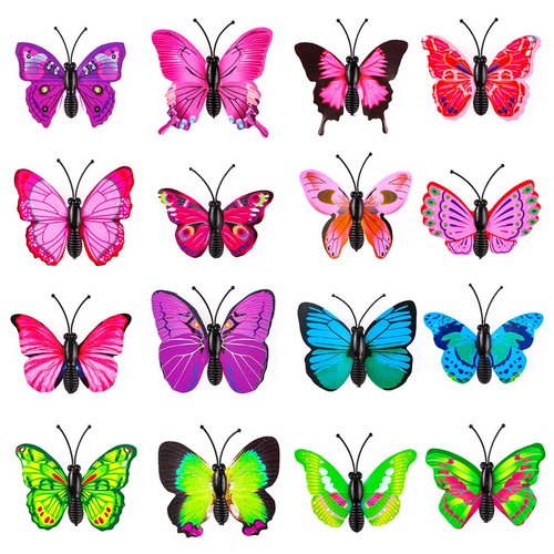 Yalis Decorative Thumb Tacks 12 Pcs Colorful Cute Pushpins for Feature Wall, Whiteboard, Corkboard, Photo Wall (Butterfly)