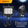 GOOACC LED Light Bar 2 PCS 4 Inch 18W LED Spot Light Pods 1260lm LED Fog Lights Off Road light Driving Lamp for truck Jeep atv
