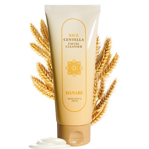DANABE [K-Beauty] Rice Centella Facial Cleanser - Pore Deep Cleansing Foam, Face Wash for All Ski...
