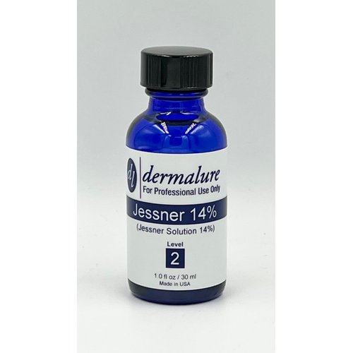 Dermalure Jessner Solution Acid Peel 14% 1oz. 30ml (Level 2 pH 1.9) - Exfoliating, Brightening, Improves Skin Texture and Tone - Face Peel - Facial-Alpha-Beta-Peels