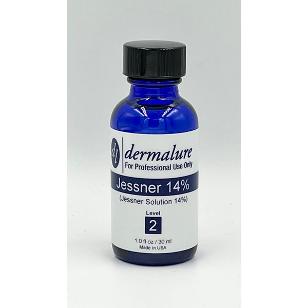 Dermalure Jessner Solution Acid Peel 14% 1oz. 30ml (Level 2 pH 1.9) - Exfoliating, Brightening, Improves Skin Texture and Tone - Face Peel - Facial-Alpha-Beta-Peels