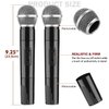 Facmogu 2PCS Fake Microphone Props, Plastic Realistic Toy Microphone Prop, Pretend Play Mic Prop for Halloween Christmas Cosplay, Simulate Speech Practice Mic for Karaoke Costume Birthday Party Favors