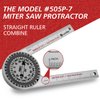 Miter Saw Protractor, Professional Miter Angle Finder for Woodworking Replaces the Model #505P-7 Miter Protractor Angle Finder with Measuring Rulers for Carpentry, Crown Molding Tool, Baseboard