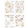 Temporary Tattoos for Kids, Birthday Party Supplies, Fake Tattoos Stickers for Boy and Girls, Decorations Party Game Activities Reward Gifts ﻿ (Rainbow)