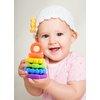 Stacking Baby Teether Toy - Sensory Silicone Teething Rings for Babies – Promote Motor Skills-Premium Food Grade Silicone Rainbow Colors - BPA Free