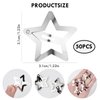 AUAUY 50 Pcs Star Hair Clips, Y2K Silver Star Snap Hair Clips, Non-slip Metal Snap Barrettes, Hollow Star Hair Clips, Smooth and Frosted Hairpin Set Vintage Punk Hair Accessories for Women and Girls