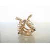 Generic Small pearl and crystal flower gold hair claw clip bridal clip bridal barrette