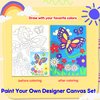 Hapickid Pre Drawn Canvas Painting Set for Kids, Arts and Crafts Supplies for Girls Boys, Stocking Stuffers Party Favor Bags Holiday Gifts for Kid and Adult, Classroom Projects DIY