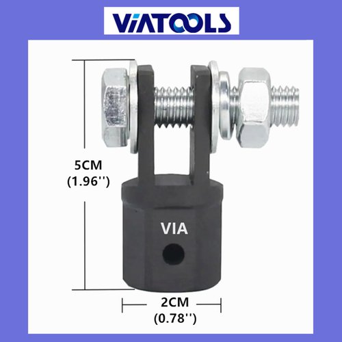 VIATOOLS 1/2" Scissor Jack Adapter for Use with 1/2 Inch Drive/Impact Drills/Ratchet or Standard Drive Sockets or 13/16 Inch Lug Wrench