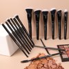 Raffaello Makeup Brushes 15Pcs Makeup Brush Set Premium Synthetic Powder Foundation Contour Blush Concealer Eye Shadow Blending Liner Make Up Brush Kit