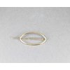 Gold oval barrette outline shape metal hair clip barrette shiny clip oblong lightweight small barrette