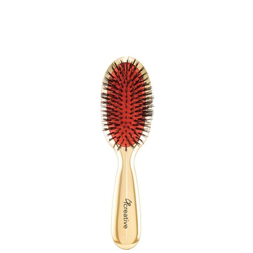 Creative Hair Brushes Gold Natural Boar Bristle Classic Pocket Hair Brush