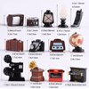 Pinenjoy 13Pcs Miniature Home Appliances 1inch Retro Dollhouse Furniture Mini Simulated Resin Camera Telephone Television Models for DIY Diorama Micro Landscape Craft