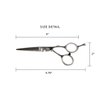 Cricket Logo Gold Series Pro 5” Hair Cutting Shear Professional Stylist Barber Haircutting Scissors, Stainless Steel, Convex Edge, Includes a Hair Dryer Gift