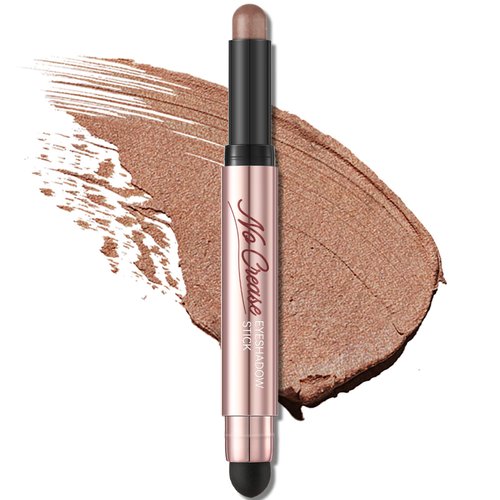 FOCALLURE No Crease Eyeshadow Stick, Creamy Eye Shadow Stick, Matte & Shimmer Eyeshadow Pencil, Smudge-proof, Built-in Smudger, CIDER ON THE ROCKS
