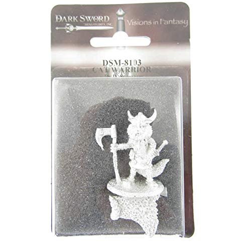 Cat Warrior with Battle Axe Miniature Critter Kingdoms Dark Sword Miniatures
