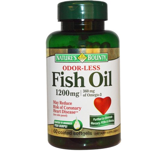 Nature's Bounty Fish Oil, 1200mg, Softgels, 60 ea