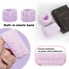 Spa Headband for Washing Face Spa Makeup Headband Bubble headband Skincare Face Make Up headband Non Slip Hair Band for Women Girls Skincare Makeup Remover SPA Headband and Wristband Set Purple