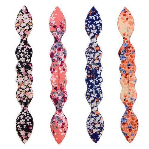 Xiwstar Magic Rabbit Ear Sponge Hair Bun Maker Donut Twist Shaper Hair Styling Curl Crown Twister Holder (Floral)
