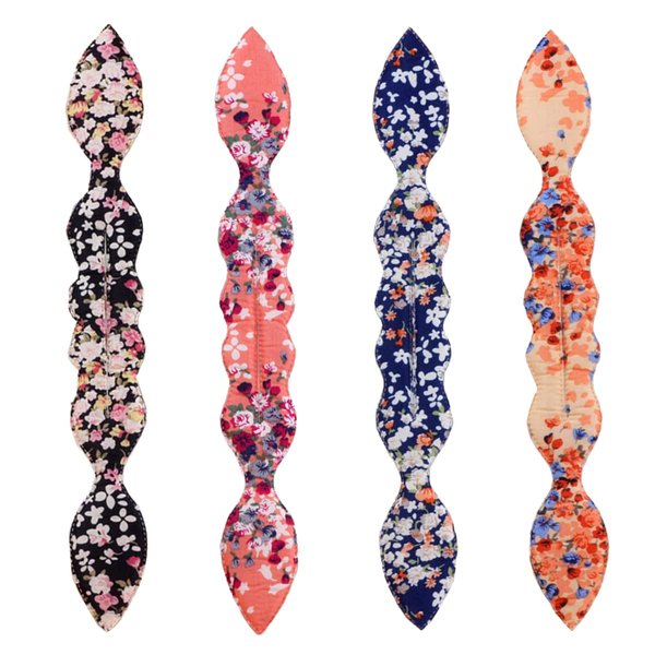 Xiwstar Magic Rabbit Ear Sponge Hair Bun Maker Donut Twist Shaper Hair Styling Curl Crown Twister Holder (Floral)