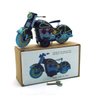 Charmgle Retro Wind-Up Adult Collection Toy, Motorcycle Toy Photography Props, Spring Tin Toys Decoration Black