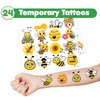 48 Bee 24PCS Bee Temporary Tattoos Sticker 24PCS Slap Bracelets Perfect for Themed Birthday Party Favors Baby Showers or Classroom Rewards Ideal Decor and Gifts for Girls and Boys