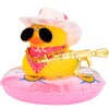 wonuu Car Rubber Duck Decoration, West Cowboy Duck Car Dashboard Decoration Accessories with Mini Swim Ring Cowboy Hat Scarf and Sunglasses, A_Pink&White Cowboy hat