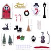BinaryABC Christmas Dollhouse Miniature Garden Accessories,Christmas Fairy Garden Accessorie,Christmas Village Accessories,Mini Christmas Decorations Ornaments,21Pcs