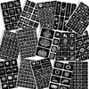 Henna Tattoo Stencils Kit Reusable for Women Girls, 410+ PCS Tattoo Stencil, Temporary Indian Arabian Glitter Airbrush Tattoo Stencils for Face Body Paint DIY